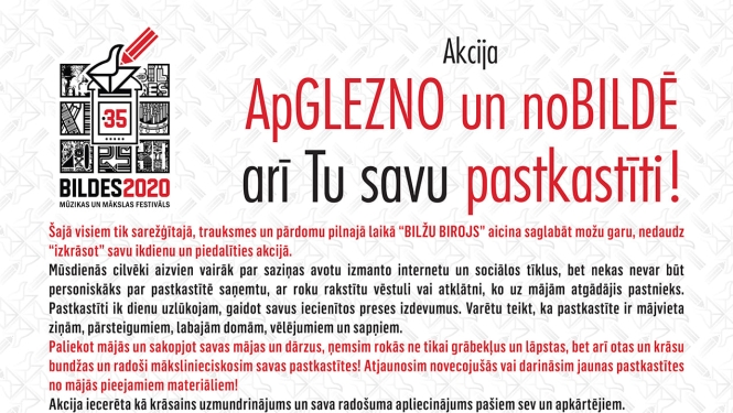 Aicinājums piedalīties akcijā “ApGLEZNO un noBILDĒ arī Tu savu pastkastīti!”
