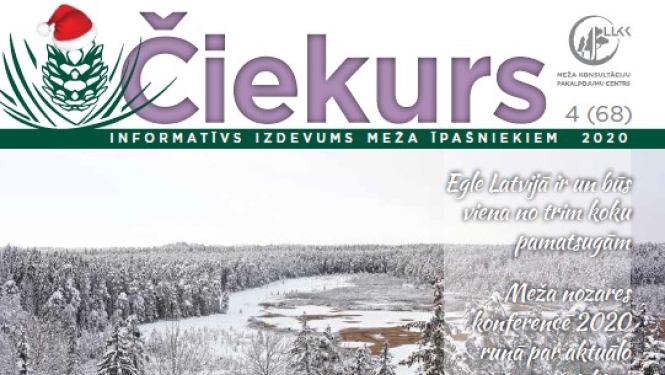 LLKC Mežu konsultāciju pakalpojumu centrs ir sagatavojis ziemas informatīvo izdevumu meža īpašniekiem „Čiekurs”