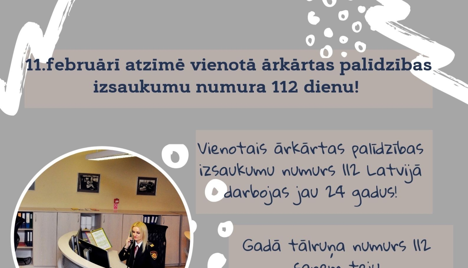 11.februārī visā Eiropas Savienībā atzīmēs vienotā ārkārtas palīdzības izsaukumu numura 112 dienu