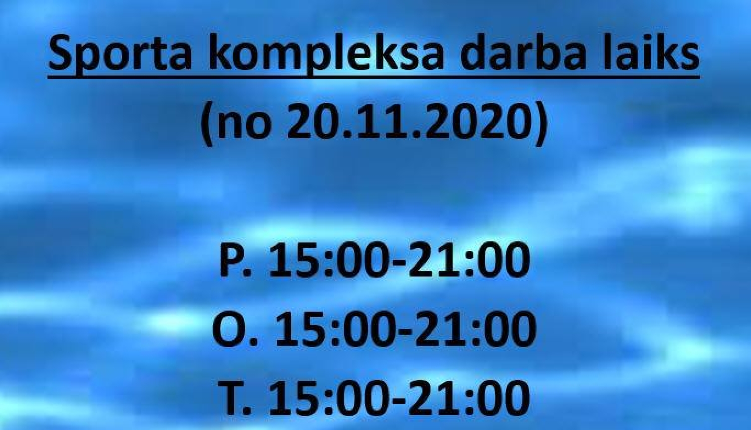 No 20.novembra izmaiņas Limbažu peldbaseina darba laikā