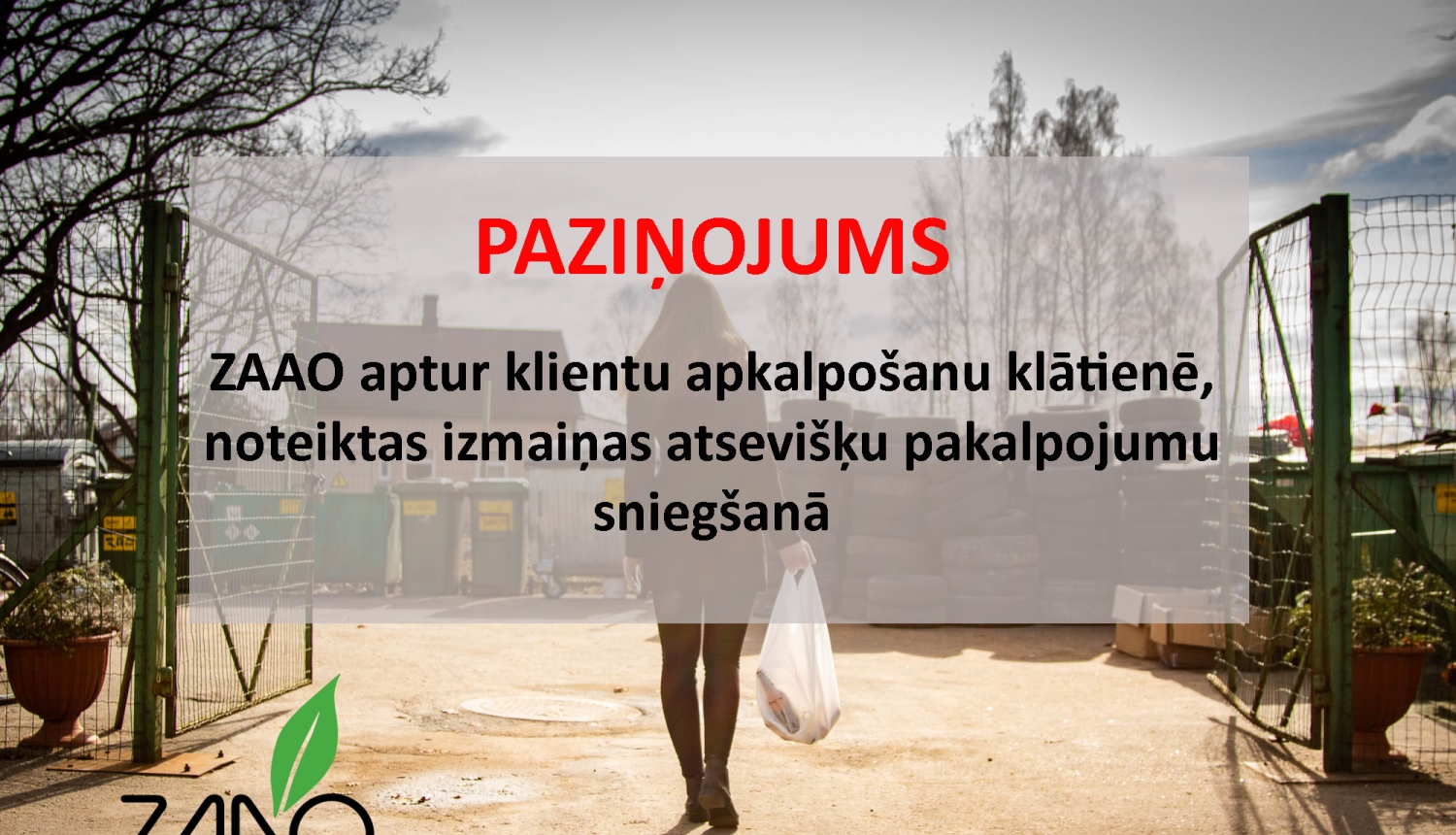 ZAAO aptur klientu apkalpošanu klātienē, noteiktas izmaiņas atsevišķu pakalpojumu sniegšanā