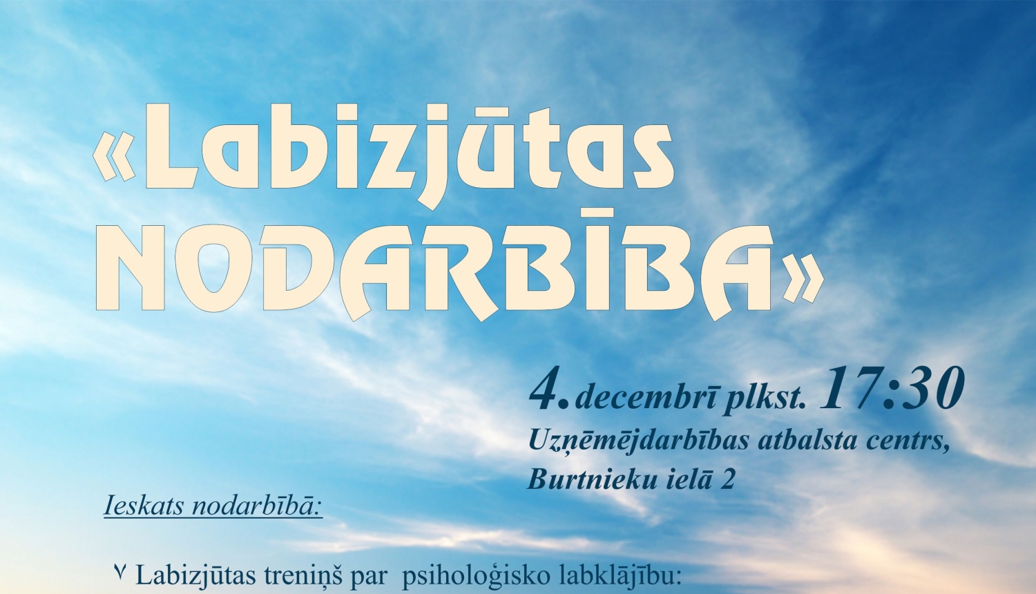 Lekcijas par garīgo veselību decembrī