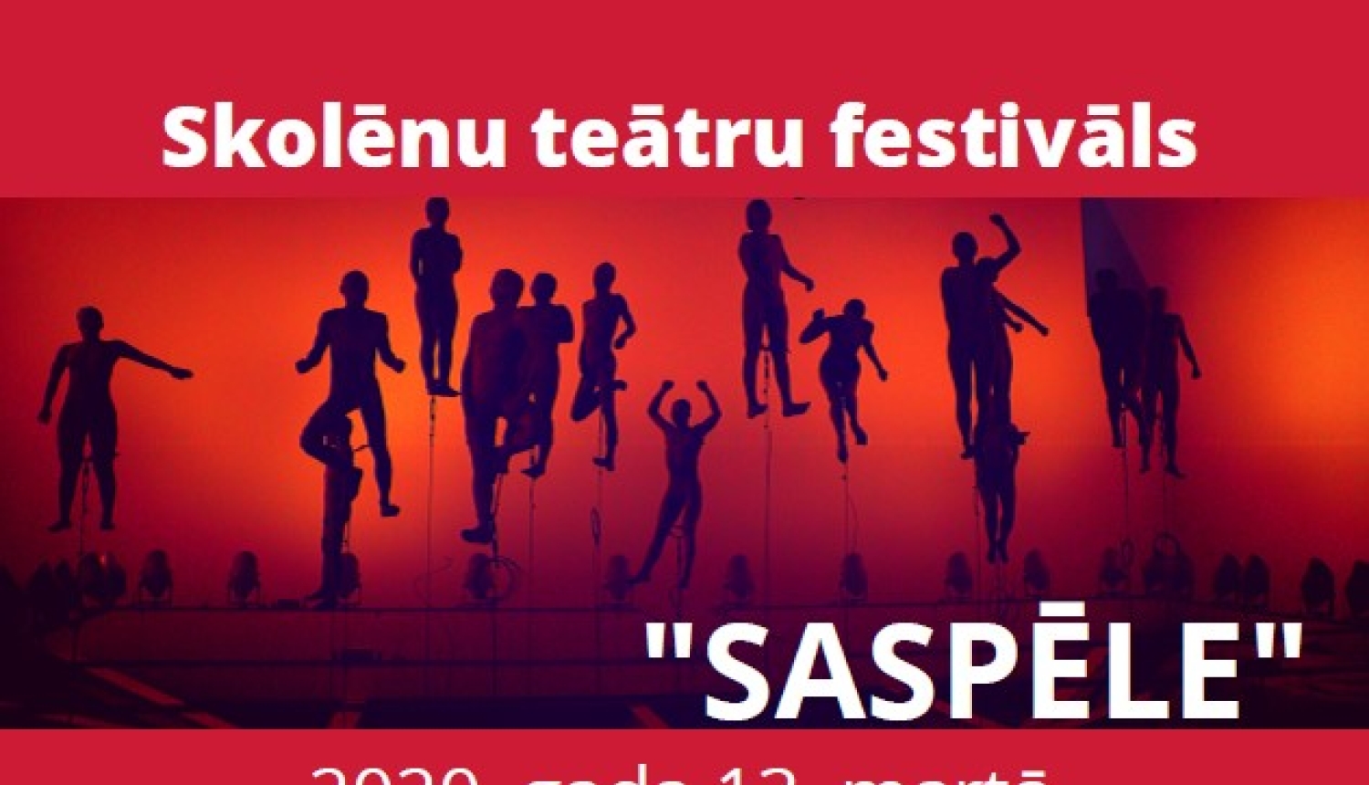 13.martā notiks Skolēnu teātru festivāls "Saspēle"