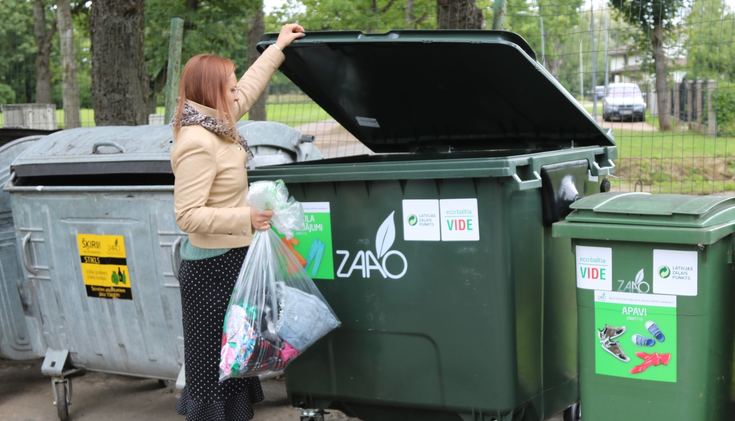 ZAAO kopā ar Latvijas Zaļo punktu nodrošina tekstila šķirošanas iespējas Ziemeļvidzemē, tostarp Limbažos